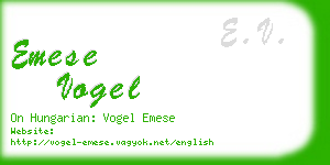 emese vogel business card